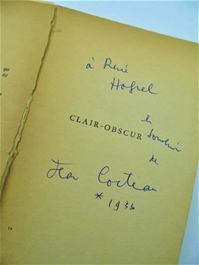 null 98 - Jean COCTEAU (1889-1963), poète, dessinateur, dramaturge et cinéaste. « Clair...