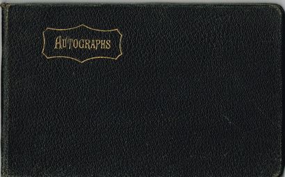 null 43 - AMERICAN AUTOGRAPHS. Autograph booklet (in-8 oblong full bradel) with about...