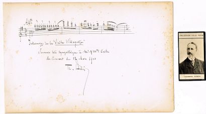 null 278 - Théodore DUBOIS (1837-1924), compositeur et organiste. Page d’album avec...