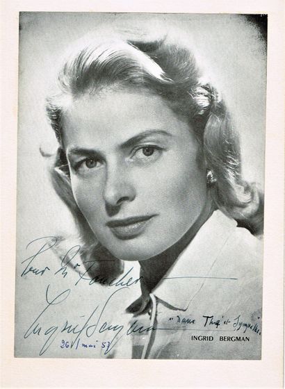 null 350 - Ingrid BERGMAN (1915-1982), la grande actrice suédoise. Photo de programme...