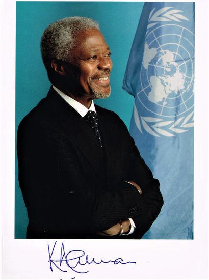 null 72 - KOFI ANNAN (1938-2018), Ghanaian diplomat, Nobel Peace Prize in 2001. Photo...