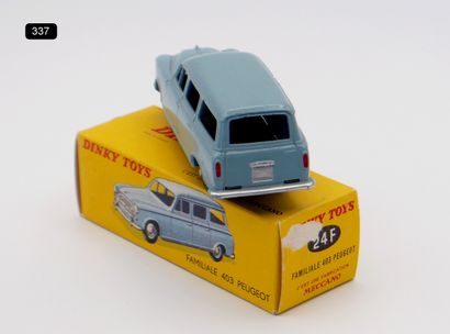 DINKY TOYS - FRANCE - Metal (1) 
- # 24 F (1958) PEUGEOT 403 WAGON 
Pale blue, convex...