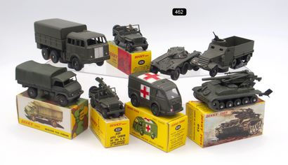  DINKY TOYS - FRANCE - Metal (8) 
Selection (D) of 8 military vehicles. Khaki colors,...