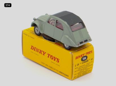 null DINKY TOYS - FRANCE - Metal (1)

# 558 CITROËN 2CV 1961

Green, dark grey hood,...