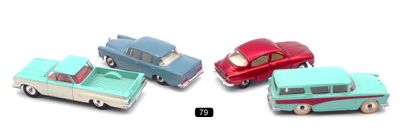 null DINKY TOYS G.-B. - 1/43th (4)

- # 156 SAAB 96. Metal red, ivory interior, aluminum...