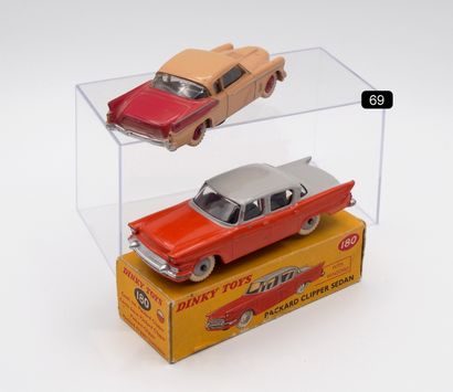 null DINKY TOYS G.B. - 1/43th (2)

- # 169 STUDEBAKER GOLDEN HAWK COUPE. Tan and...