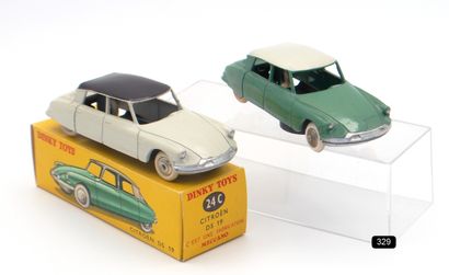  DINKY TOYS - FRANCE - Metal (2) 
# 24 C (1956) CITROEN DS 19 
Bright green, ivory...