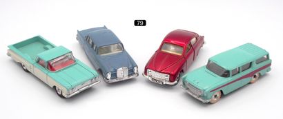 null DINKY TOYS G.-B. - 1/43th (4)

- # 156 SAAB 96. Metal red, ivory interior, aluminum...