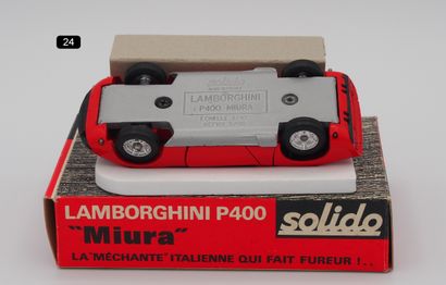  SOLIDO - France - 1/43th (1) 
# 161 LAMBORGHINI MIURA 
Orange red, silver chassis....