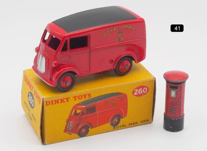  DINKY TOYS G.B. - 1/43th (2) 
- # 260 MORRIS Royal Mail van. Red, black mat roof,...