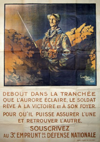null Lieutenant Jean DROIT – « DEBOUT DANS LA TRANCHÉE que l’aurore éclaire, le soldat...