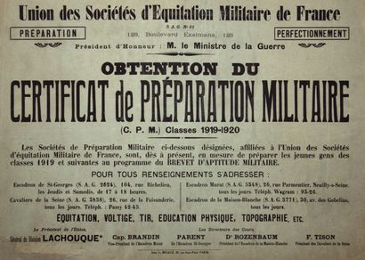 null UNION DES SOCIÉTÉS D’ÉQUITATION MILITAIRE DE FRANCE – Obtention du Certificat...