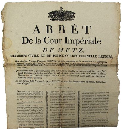 null 1812. METZ. ARRÊT of the IMPERIAL COURT of METZ, united civil and correctional...