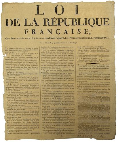 null AN 4. DOUBS. NATIONAL ESTATES. "LAW of the French republic, which determines...