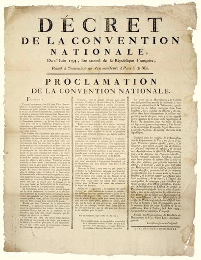 null VAR. INSURRECTION à PARIS le 31 Mai 1793 (MARAT appelle à l’insurrection contre...