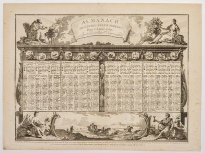 null CALENDAR. "ALMANACH DE L'INDICATEUR FIDÈLE, for the year 1767. Paris, chez Desnos,...