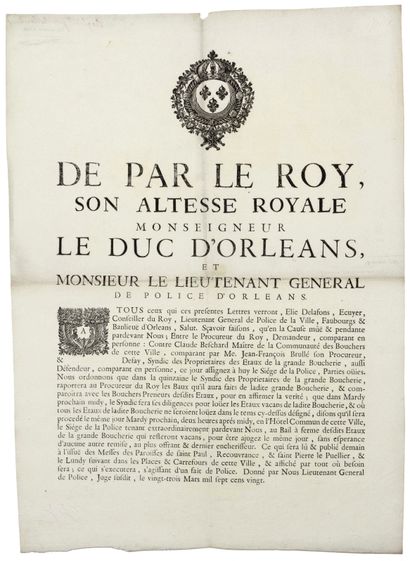 ORLÉANS (45). 1720. LA GRANDE BOUCHERIE -...