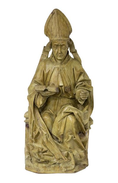 null Allemagne, vers 1500

Figure d’évêque issue d’un retable gothique Tilleul

H...