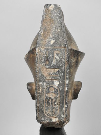 null Middle Kingdom style in the tradition of Dynasty 12 Head of Pharaoh Sesostris...