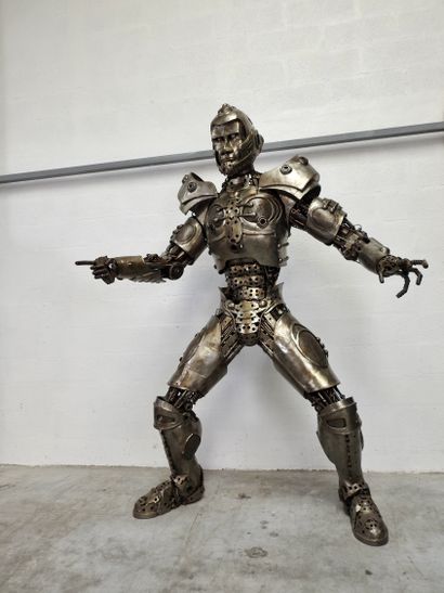 null Mister Boy (USA, XX°/XXI°) 

Guerrier, 2004Importante sculpture en acier de...