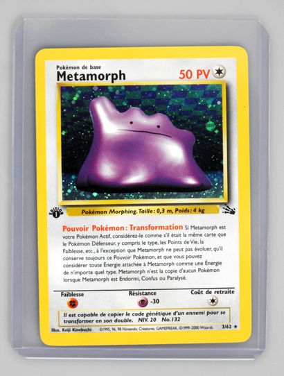 null METAMORPH 

Wizards Fossil Block 3/62

Pokémon card in superb condition