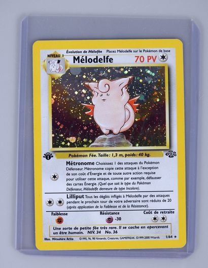 null MELODELFE Ed 1

Wizards Jungle Block 1/64

Pokemon card in superb condition