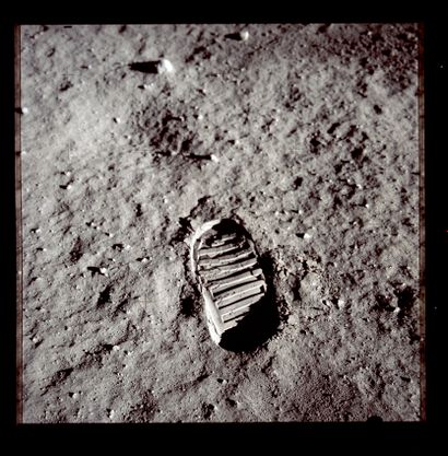 NASA Nasa. LARGE FORMAT. Apollo 11 mission, July 20, 1969. Man has just walked for...