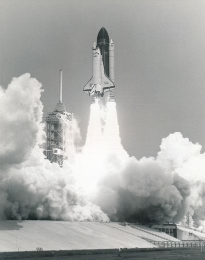 NASA Nasa. Liftoff of the space shuttle Challenger on April 29, 1985. The shuttle...