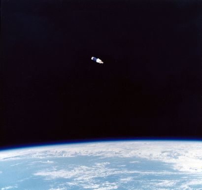 NASA NASA. Nice view of the TDRS relay satellite put in orbit by the space shuttle...