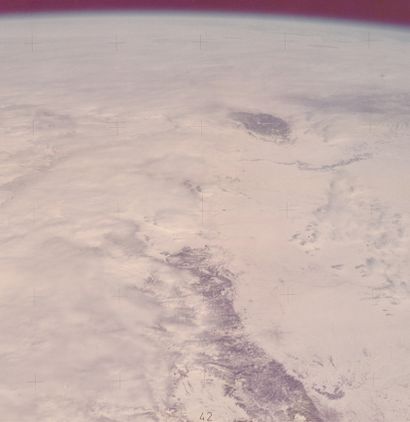 NASA Nasa. Mission Skylab 4. Vue oblique depuis l'Espace de l'Ouest des Etats-Unis...
