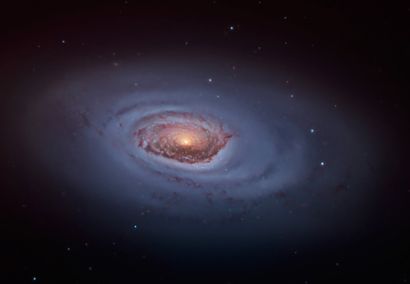 NASA Astrophysical photograph from Earth showing the galaxy M64. Circa 2010. Vintage...