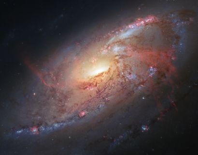 NASA NASA. LARGE FORMAT. HUBBLE. View of an impressive spiral galaxy located in the...