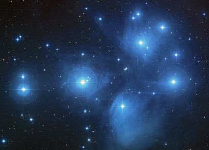 NASA NASA. LARGE FORMAT. View by the HUBBLE telescope of the famous Pleiades star...