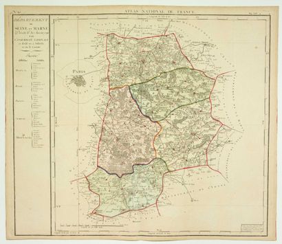 null Carte du « Département de SEINE ET MARNE », décrété le 30 Janvier 1790 par l’Assemblée...