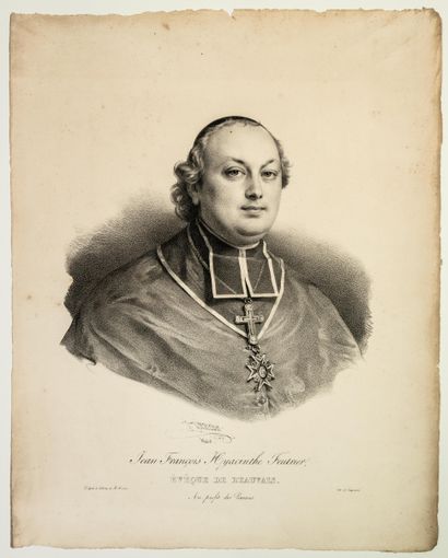 null Jean François Hyacinthe FEUTRIER Évêque de BEAUVAIS en 1826, Pair de France...