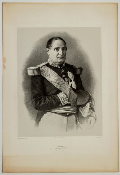 null 
Jérôme BONAPARTE, Frère de Napoléon 1er (1784-1860), Lithographie (39 x 26,5...