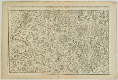 null MOSELLE. LORRAINE. Carte vers 1705 : « LE TOULOIS où sont les Châtellenies et...