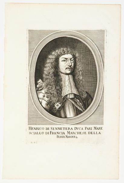 null Henri de SENNETERRE, Duc et Pair, Maréchal de France, Marquis de la Ferté. Gravure...
