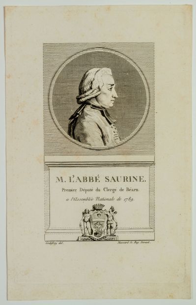 null M. l’Abbé SAURINE (Jean Baptiste Pierre), Premier Député du Clergé de BÉARN,...
