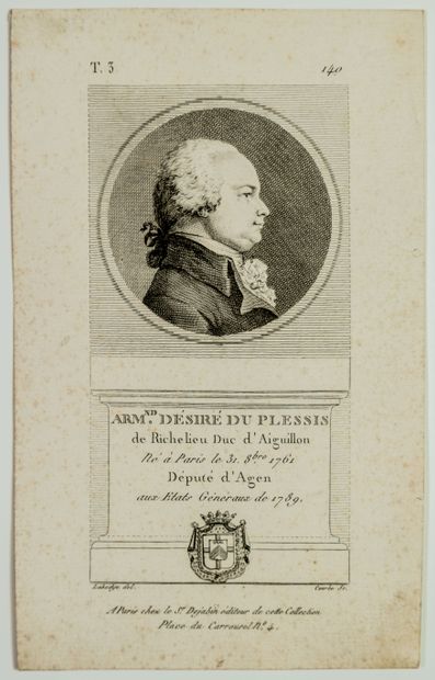 null LOT-ET-GARONNE. Armand Désiré de VIGNEROT du Plessis-Richelieu, Duc d’Aiguillon,...