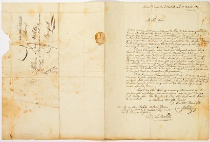 null PRISON DE LA ROCHELLE (17). 1817. Lettre signée VALLETTE Militaire détenu à...
