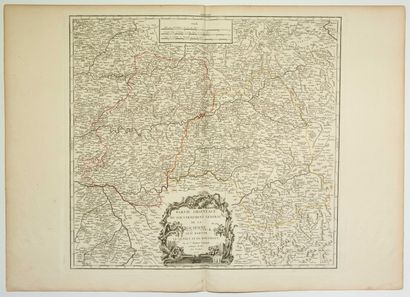 null QUERCY, ROUERGUE. Carte de 1753 : « Partie orientale du Gouvernement général...