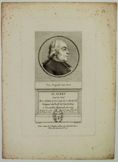 null Jean Baptiste AUBRY, Curé de Véel, Député du Bailliage de Bar-le-Duc à l’Assemblée...