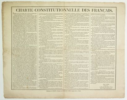 null Retour de LOUIS XVIII. 1814. LILLE. « CHARTE CONSTITUTIONNELLE DES FRANÇAIS. »...