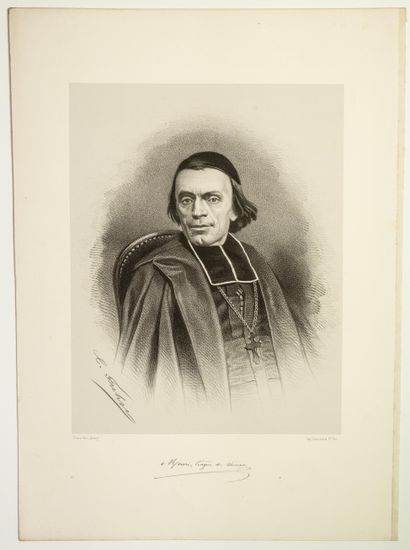 null GARD. Claude Henri PLANTIER, Évêque de NÎMES en 1855. (Ceyzérieu /Ain 1813 –...