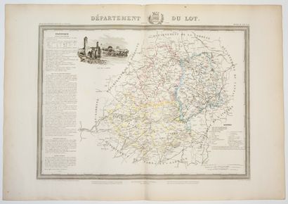 null Carte : « Département du LOT. » Atlas des Départements de la France. (c. 1840),...