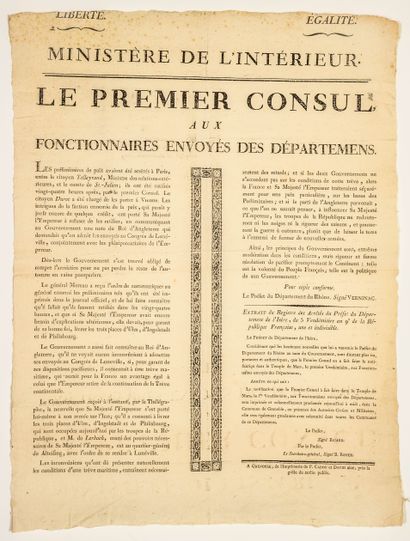 null TRAITÉ DE LUNÉVILLE DU 9 Février 1801 (20 Pluviôse an 9). « Le Premier CONSUL...