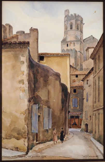 null Louis Henry Romanet (1883-?)

Viviers-sur-Rhône, 1932

Aquarelle sur papier,...