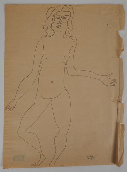 null André Derain (1880-1954)

Nu féminin de face

Dessin au crayon sur papier

Porte...