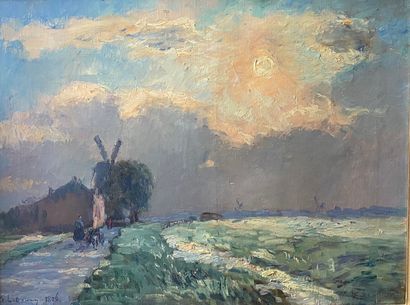 null Albert LEBOURG (Montfort-sur-Risle, 1849 - Rouen, 1928)

Coucher de soleil en...